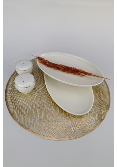 Digithome Semazen Porselen 2 Parça Kayık Servis Tabağı Seti 25 Cm - Tl4041130 C320.003