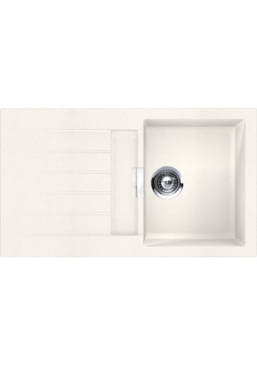 Shock Signus D100 Polaris Beyaz Granit Eviye