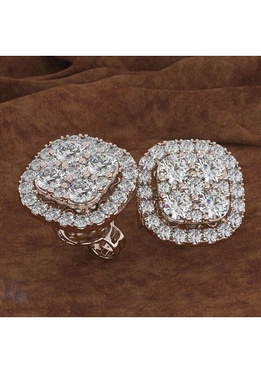 Gül Altın Kadınlar İçin Küpe 14 K Altın Pırlanta Peridot Oorbellen Bijoux Femme Bizuteria Saplama Küpe Altın Takı