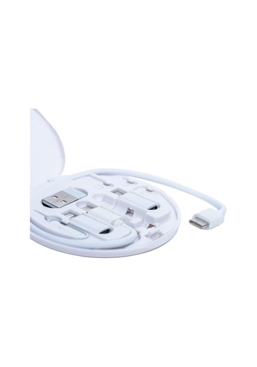 6'sı 1 Arada Kablo Seti Siyah 60w , Taşınabilir Çoklu Bağlantı Kiti Beyaz