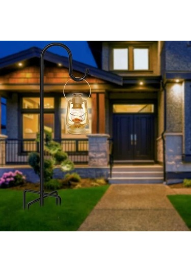 Saksı Tutucu Yüksekliği Ayarlanabilir Paslanmaz Korozyona Dayanıklı Kuş Besleyici Kutup Güneş Işığı Fener Askı Kancası