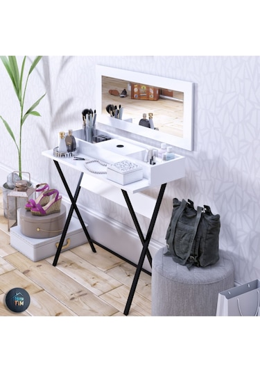 Dekorfim DF02105B Aynalı Makyaj Masası