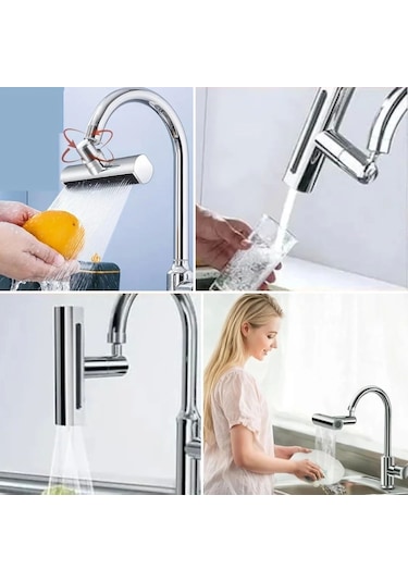 3 Farklı Modlu Çok Amaçlı Musluk Adaptörü Evrensel Musluk Başlığı Şelale Musluk Çok Renkli