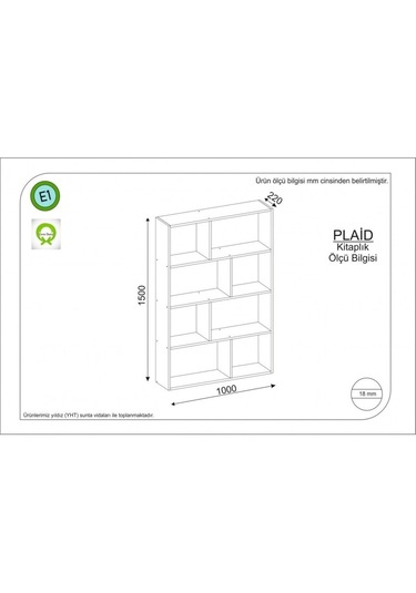 Plaid Kitaplık Ceviz
