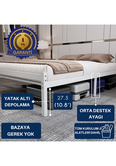 Aksviva Felix Tek Kişilik Ferforje Metal Karyola