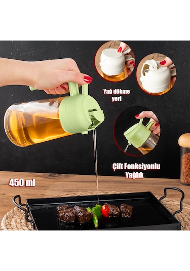 Porsima Alk-1900 2 Li Çok Amaçlı Cam Sprey Şişe Yağlık Yağdanlık