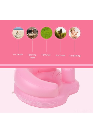 Ximistore9 Bebek Şişme Sandalyesi - Taşınabilir, Rahat Ve Çok Amaçlı Pembe