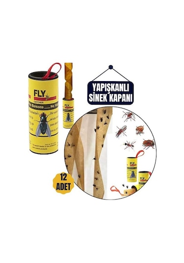 Modacar 12 Adet Yapışkanlı Sinek Kapanı 74 Cm