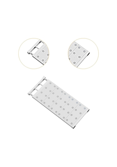 Homyl Genişletilebilir Bölücü Giyim Dolap Rafı Mutfak 24cmx60cm Beyaz Diğer
