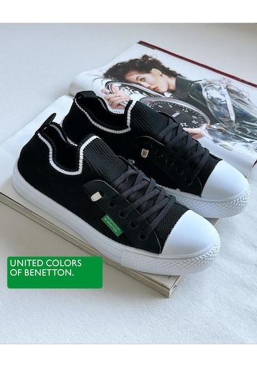 Benetton 10233 İthal Ortopedik Lastikli Sabit Bağcık Kadın Günlük Spor Ayakkabı 001