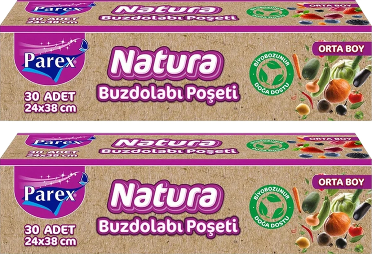Natura Buzdolabı Poşeti Orta Boy 20 Li İkili Paket