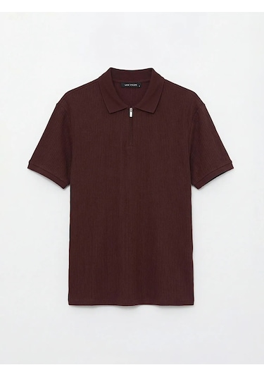 Lc Waikiki Bordo Polo Yaka Fitilli Erkek Triko Tişört