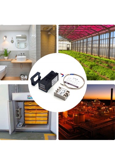 Qingmipy Pıd Sıcaklık Kontrol Seti: Rex-c100 + Ssr-25da + 1m K Tipi Termokuple, Akıllı Kontrol, Dijital Gösterge, Evcil Hayvan Yetiştirme/fırın Uygulamaları