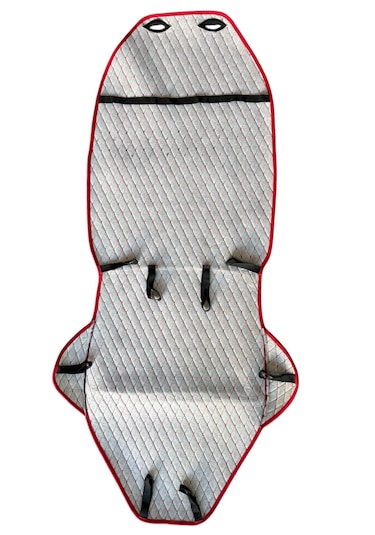 Oto Koltuk Minderi Oto Koltuk Kılıfı 2 Li Set Kırmizi-siyah