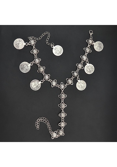 Suntek Vintage Boho Çiçek Ayak Hippi Bilezikler Püskül Madeni Gümüş