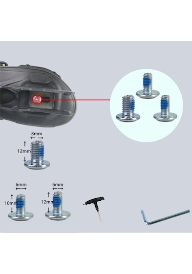 Homyl Satır Içi Paten Vidası Dıy Onarımı Sınır 8pcs-m8-12 8pcs M8 12 Çok Renkli