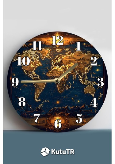 Sessiz Yuvarlak Ahşap Duvar Saati, Kuvars Hareketli 3d Görünümlü 2d Saat Sdw122 Renkli