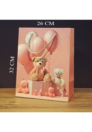 Toptan Büyük Boy Sevimli Ayıcıklar Tasarımlı Hediyelik Çanta