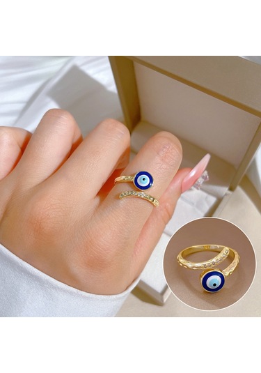 Ayarlanabilir Açıklığa Sahip Zarif Zirkon Yüzük No.64 Çok Renkli