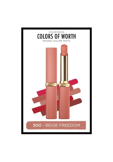 L'Oreal Paris Color Riche Colors Of Worth Intense Volume Matte Ruj 500 Beige