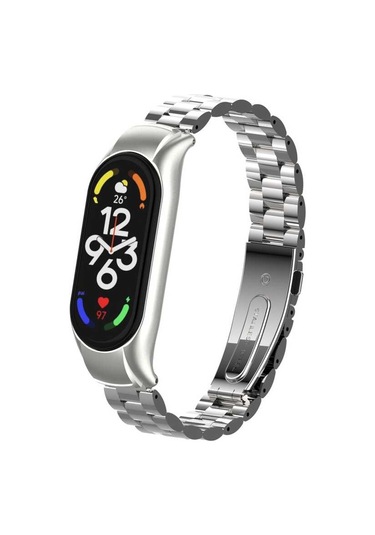 Kilifone - Xiaomi Uyumlu Mi Band 7 - Kordon Metal Kordon Krd-04