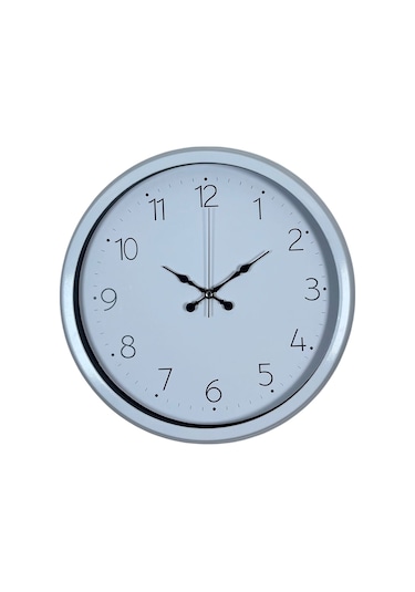 Sade Tasarım Beyaz 40 Cm Metal Standart Duvar Saati