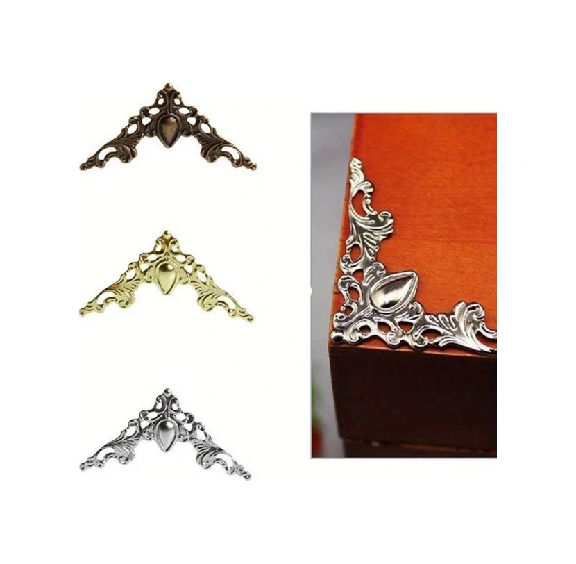 Globalbloom 40 Adet Metal Köşe Braketi, Gümüş Renk, Dekoratif Mobilya Koruması