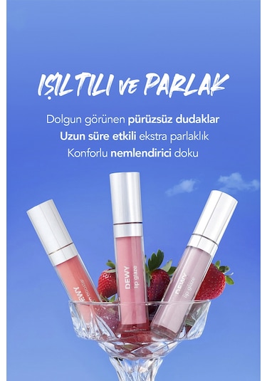 Flormar Besleyici Dudak Parlatıcısı - Dewy Lip Glaze - 026 Party Glow-8682536069489