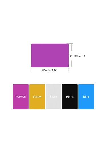 Two Trees İsim Plakası Alüminyum Kart Çok Renkli Kartvizitler 100 Adet