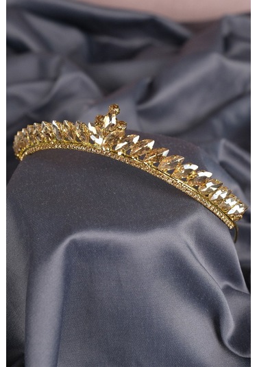 FdayAksesuar En Güzel Gelinlere Özel Ince Mekik Taşlı Gelin Kına Tacı FRDY31652