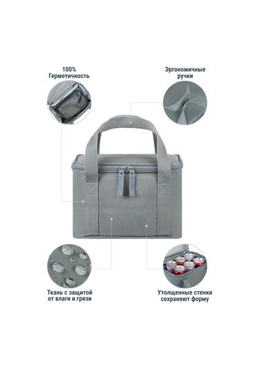 Rıvacase 5 Litrelik Termo Çanta, Soğutucu Çanta 159539479 Gri