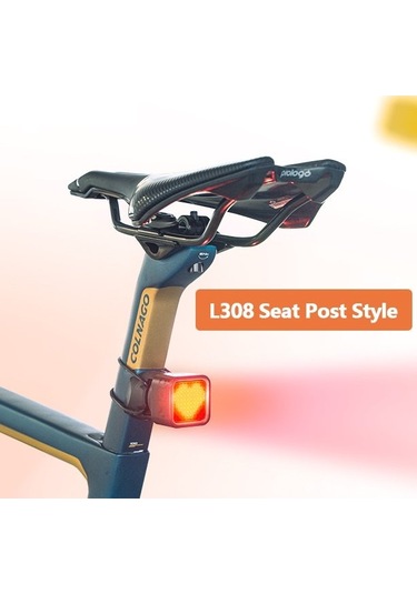 Magene L308 Akıllı İfade Arka Işık Sele Borusu Montaj Siyah  - Kırmızı