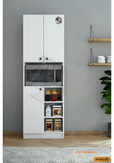 Tamamı Mdf 3 Kapaklı Modern Tasarım Çok Amaçlı Beyaz Mini Fırın D