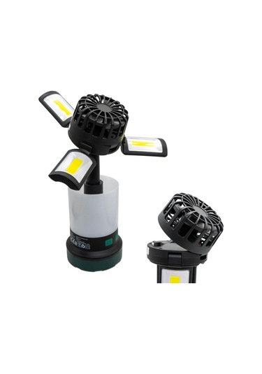 Rox 0218 Şarjlı Çok Fonksiyonlu Fanlı Outdoor Kamp Feneri 350 Lümen