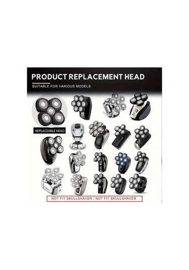 1pc Kafa Tıraş Makinesi Yedek Kafaları, Erkekler İçin 5 Kafa Bıçaksız Elektrikli Yedek Kafa