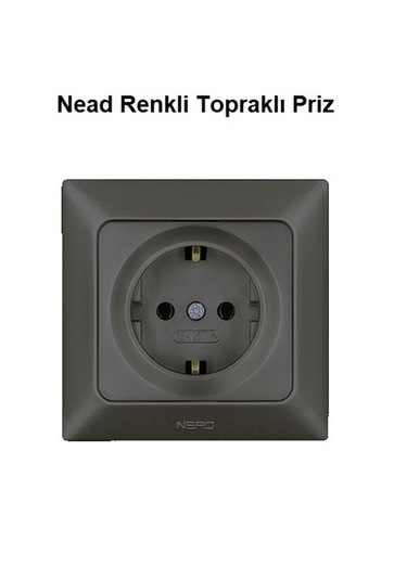 Nead Renkli Topraklı Priz Çerçevesiz