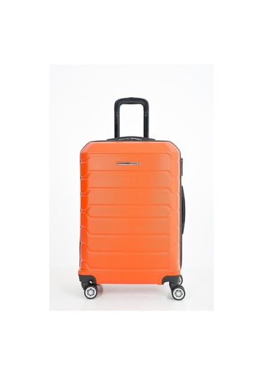 Las Vegas Polo Club Abs Kabin Orta Büyük Ve Makyaj Boy 4'lü Travel Valiz Bavul Seti Turuncu