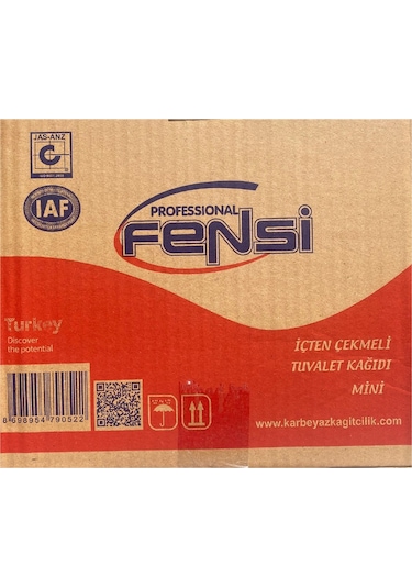 Fensi İçten Çekmeli Çift Katlı Mini Tuvalet Kağıdı 4 KG 12 Rulo