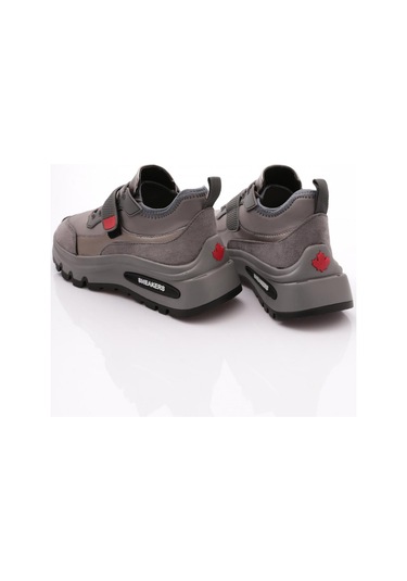 Dgn 081 Kadin Üstü Yazili Spor Ayakkabi 081-2252-R7512 Gri