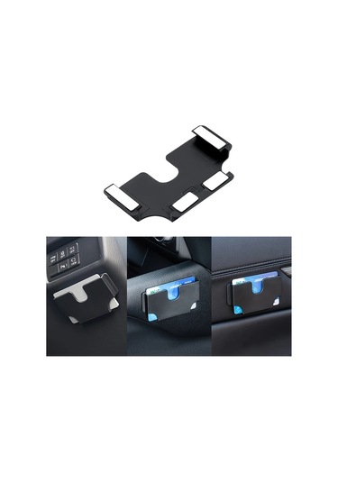 Fochsia Araç İçin Yapışkanlı Kart Tutucu, Güneşlik Kart Yuvası, Siyah, Pratik.