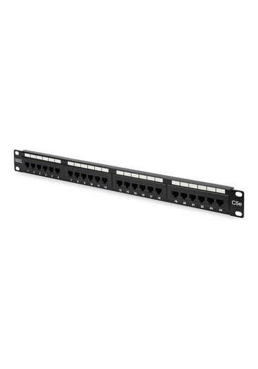 Digitus 19 Inch 24 Port Cat-5e Utp Patch Panel, 50 Μ Mikron , Altın Kontak, Zırhsız -18187