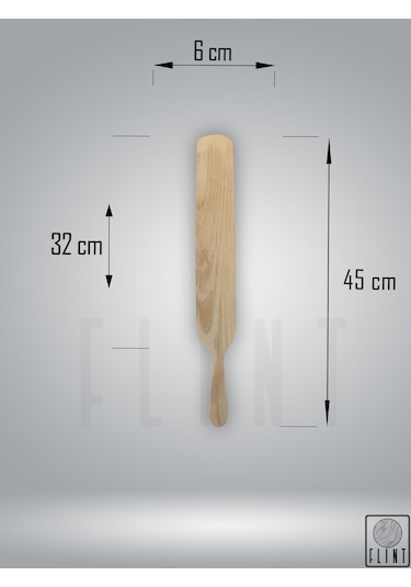 Gürgen Ağacı El Yapımı Tahta Ahşap Servis Spatula Çevirgeç 45 Cm