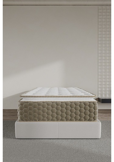 Aksviva Mocha Tek Kişilik Pedli Paket Yaylı Yatak 30 Cm BEYAZ