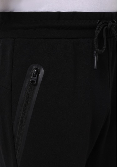 Colins Regular Fit Orta Bel Düz Erkek Siyah Eşofman Altı Cl1075654 Q1.v1 Blk Siyah