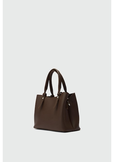 Doop Omuz Çantası Kahve Kahverengi - Siyah - Bej