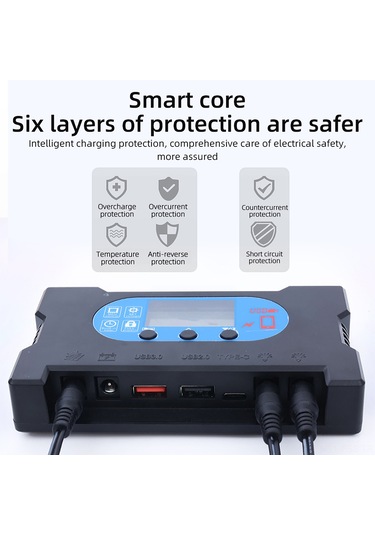 Hfambition 30a Pwm Güneş Paneli Kontrolcü 98% Verimlilikli Oled Ekranlı 12v/24v Otomatik 6 Korumalı Usb/type-c/led Çıkışlı Sarı