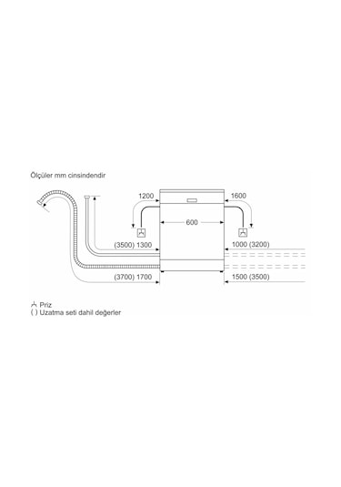 Siemens SN23IW51KT 4 Programlı 13 Kişilik Bulaşık Makinesi