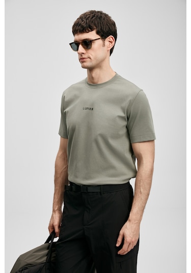 Lufian Marcus Modern Grafik T- Shirt Yeşil Yeşil 111020322100600 Yeşil
