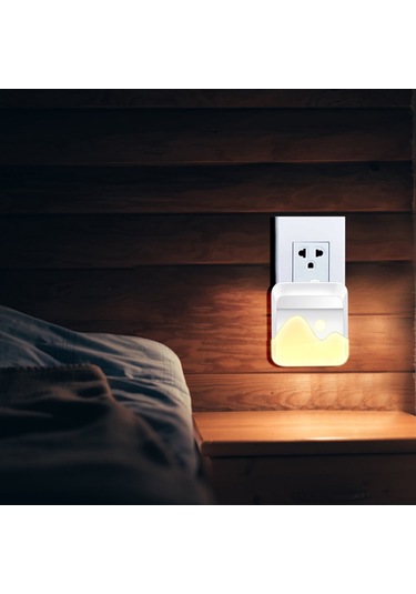 Led Gece Lambası Duvar Lambası Parlaklığı Ayarlanabilir Duvar Fişi Tipi Gece Lambası Koridor Merdiven Yatak Odası Oturma Odası Mutfak Banyo Diğer