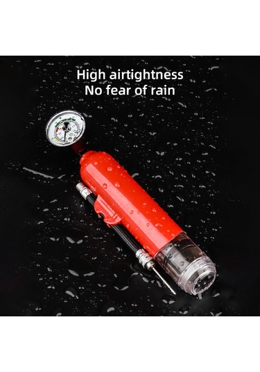 Yifomall Yeşil Mini Abs Hava Pompası, 1.4bar/20psi, Spor Topları İçin Hızlı Şişirme, Taşınabilir 19.3x4cm